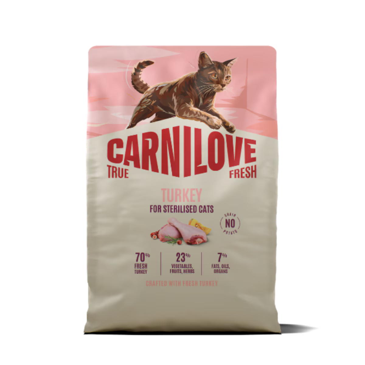 Carnilove True Fresh Turkey Sterilised Adult Dry Cat Food – 2kg