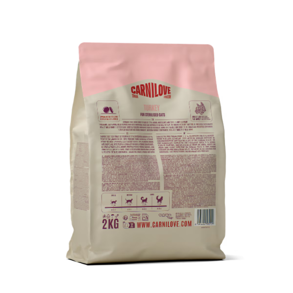 Carnilove True Fresh Turkey Sterilised Adult Dry Cat Food – 2kg