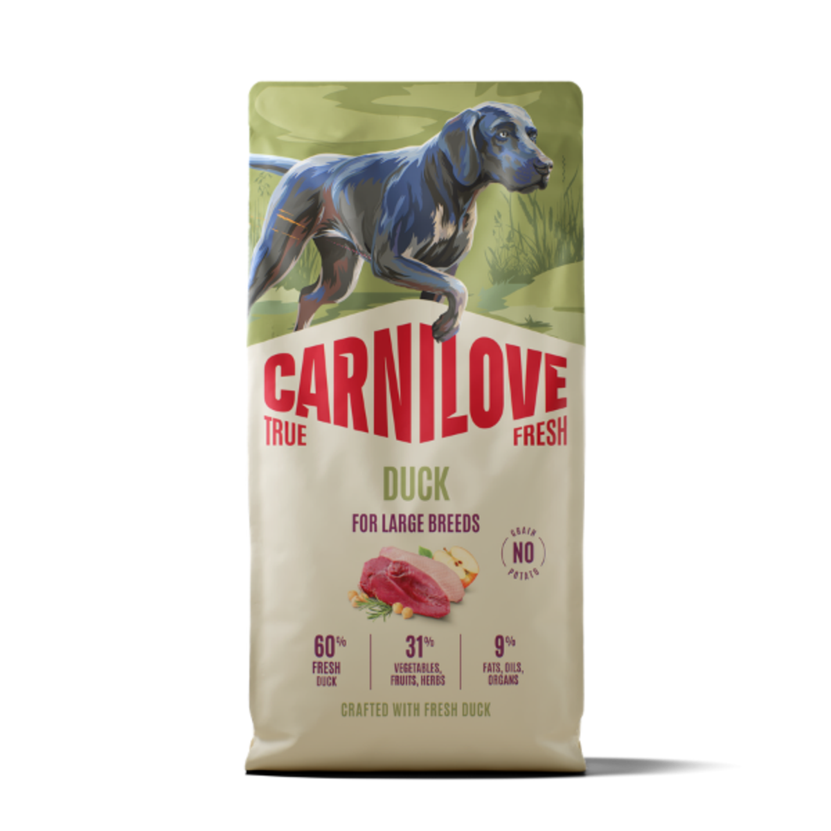Carnilove True Fresh Duck Adult Large Breed Dry Dog Food - 4kg