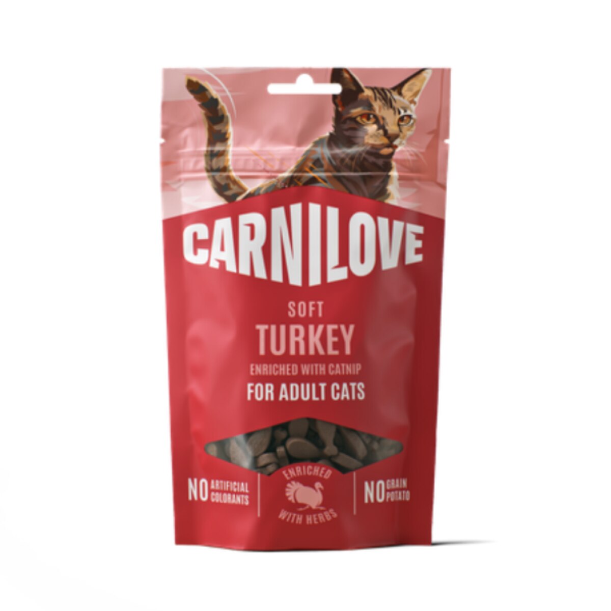 Carnilove Turkey with Catnip Semi Moist Cat Treats - 50g