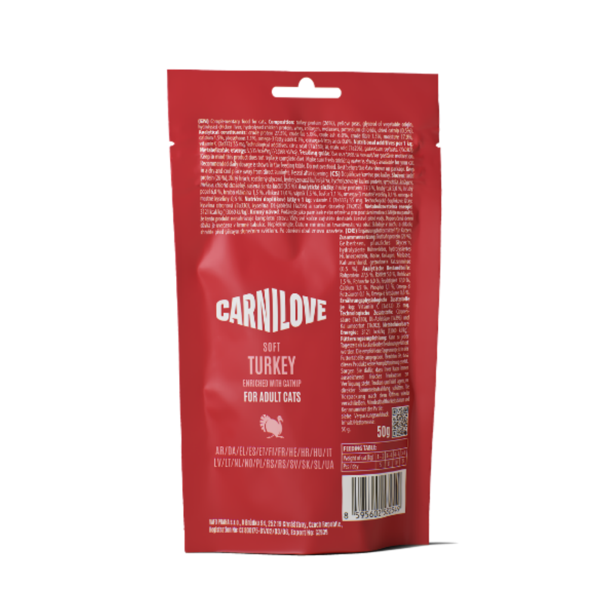 Carnilove Turkey with Catnip Semi Moist Cat Treats - 50g