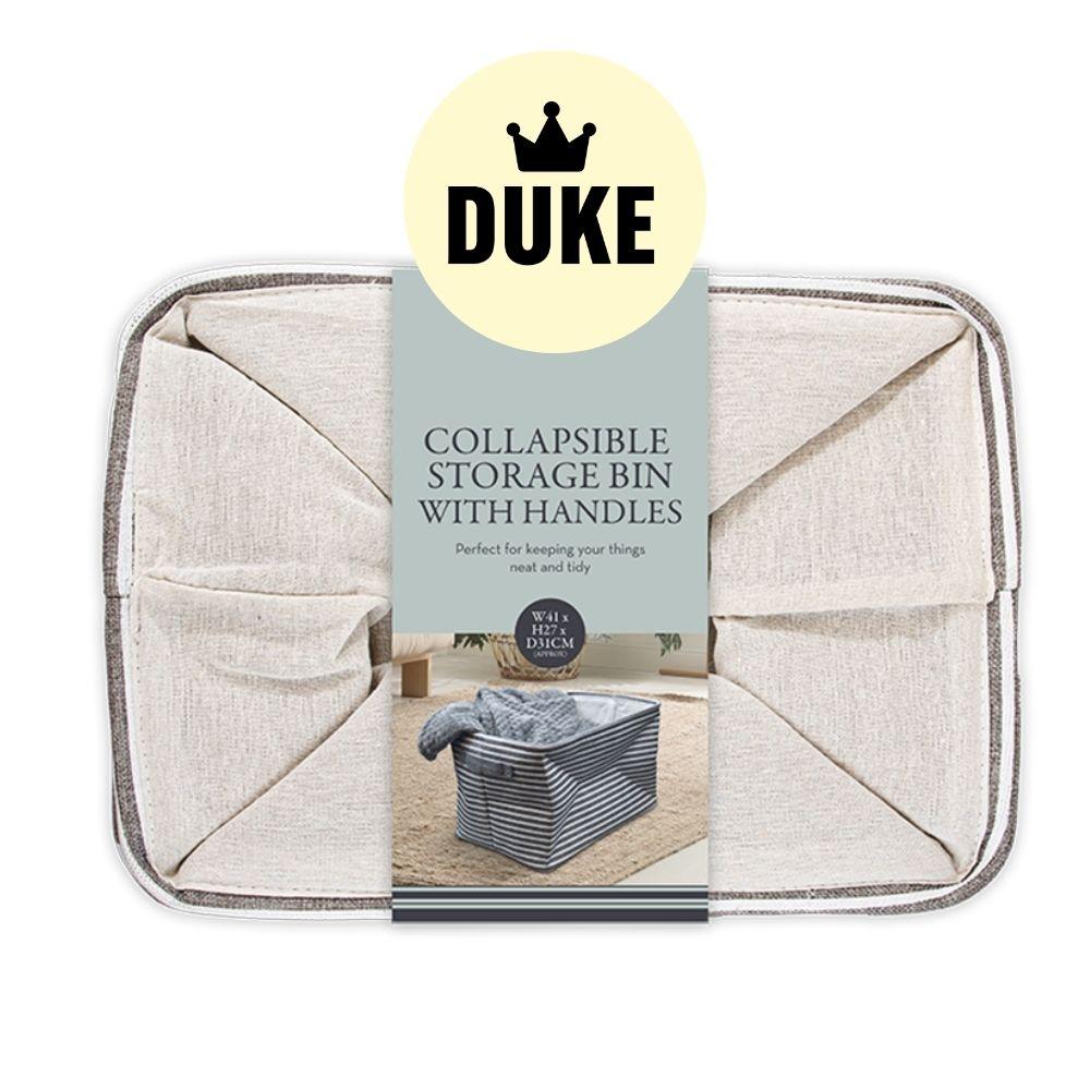 DUKE Collapsible Fabric Storage Bin with Handles 27x41x31CM