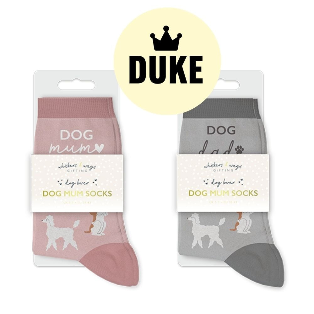 DUKE Dog Mum & Dad Socks