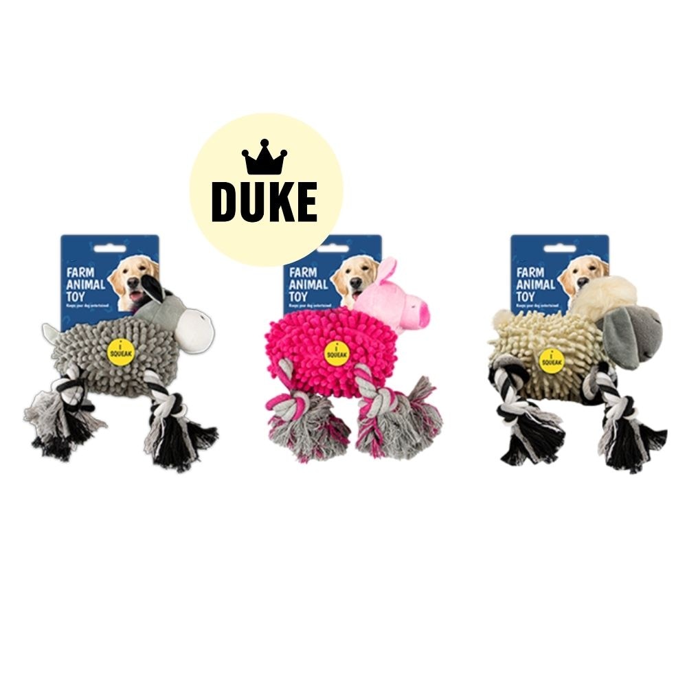 DUKE Farm Animal Dog Toy