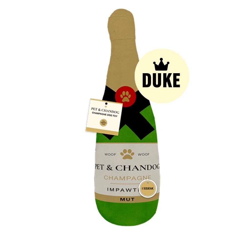 DUKE Luxury Champagne Bottle Dog Toy