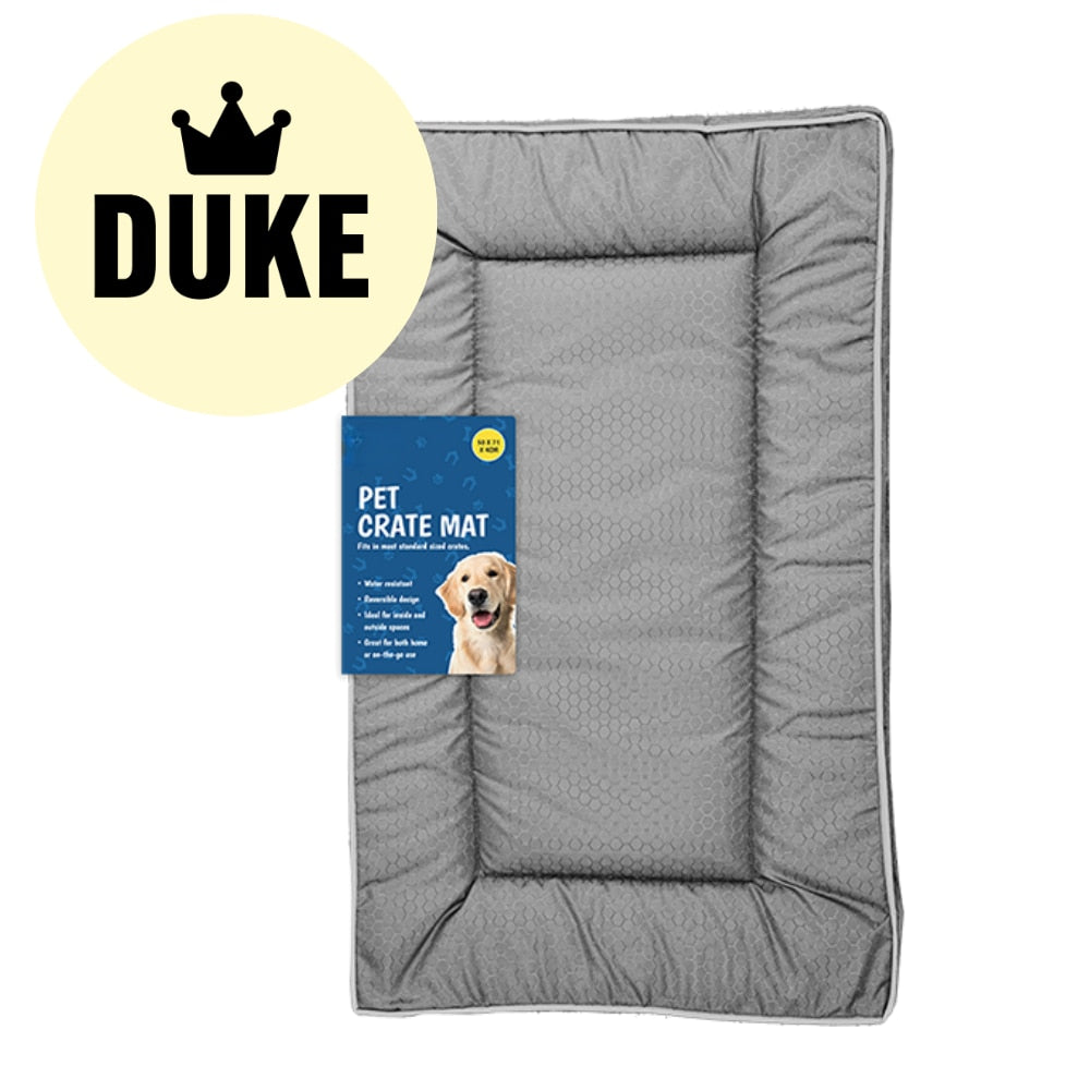 DUKE Plush & Durable Pet Crate Mat Water Resistant, Cosy & Supportive