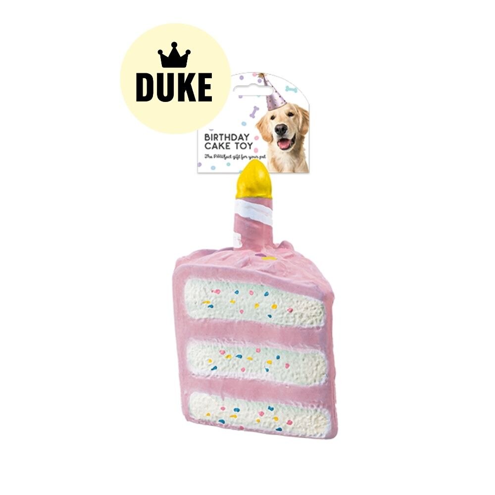 DUKE Rubber Birthday Cake Pet Toy