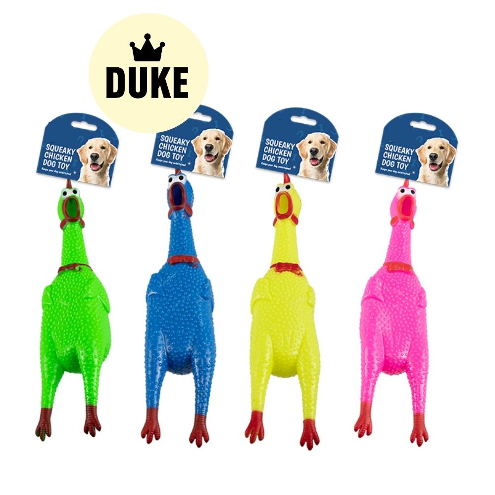 DUKE Squeaky Chicken Dog Toy