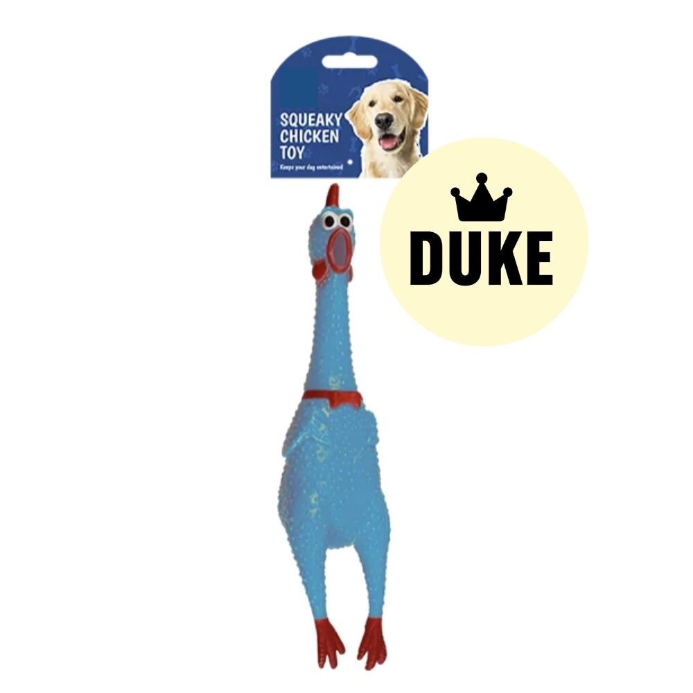 DUKE Squeaky Chicken Dog Toy