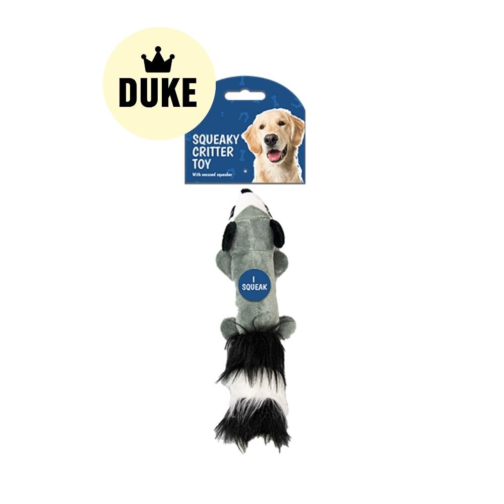 DUKE Squeaky Critter Dog Toy