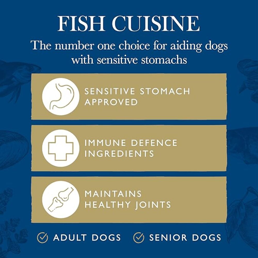 Eden 80/20 Fish Cuisine Dry Dog Food Medium Kibble - 12kg