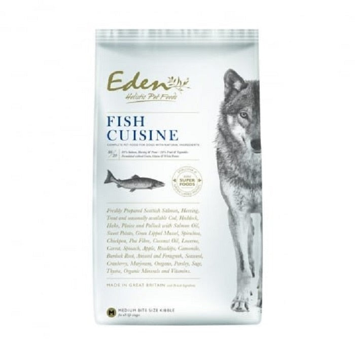 Eden 80/20 Fish Cuisine Dry Dog Food Medium Kibble - 2kg