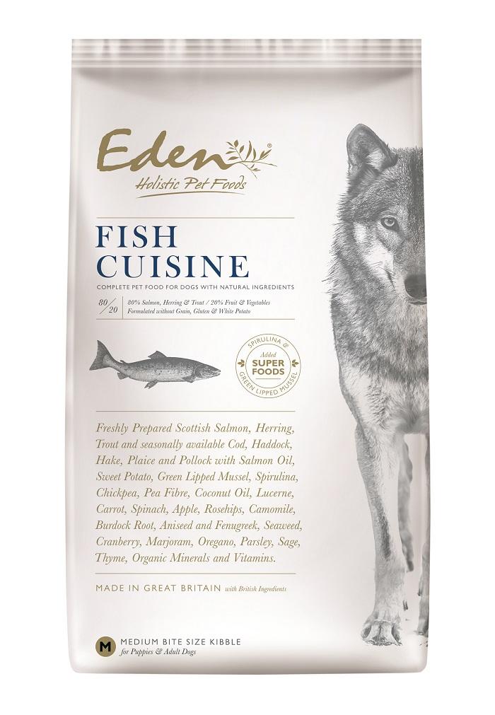 Eden 80/20 Fish Cuisine Dry Dog Food Medium Kibble - 6kg