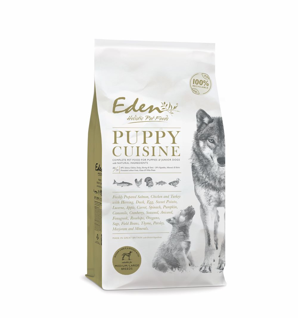 Eden 80/20 Puppy Cuisine Medium Kibble Dry Dog Food - 12kg