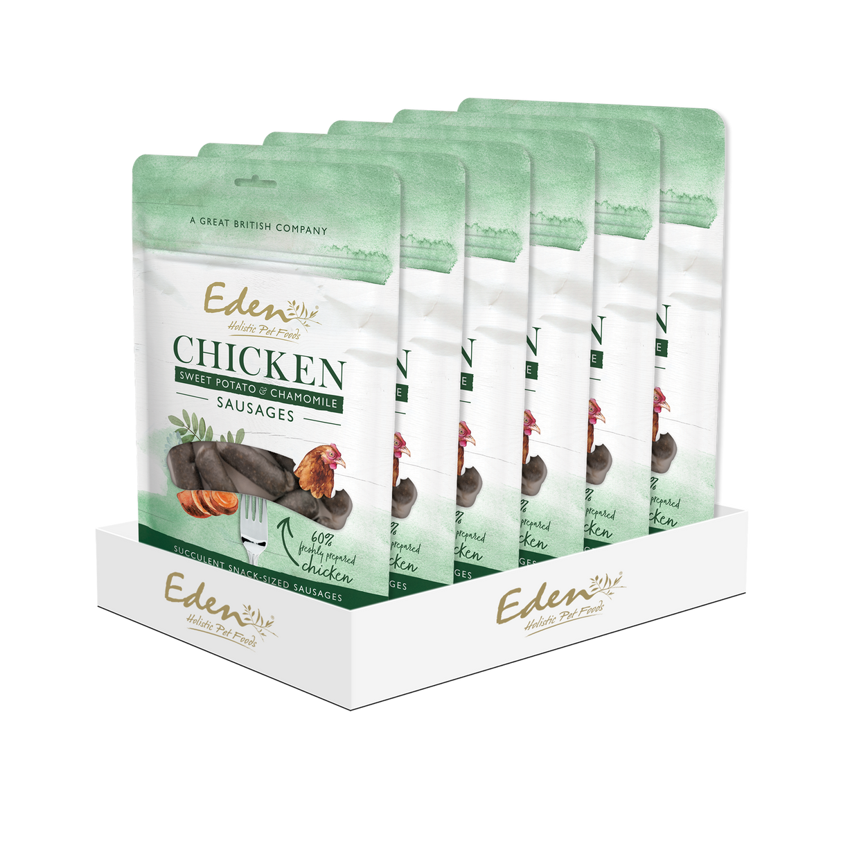 Eden Chicken, Sweet Potato & Chamomile Sausage Dog Treats - 10 Pack