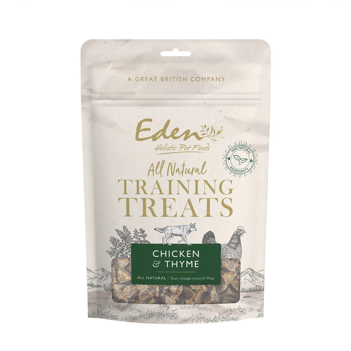Eden Chicken & Thyme Training Dog Treats - 80g