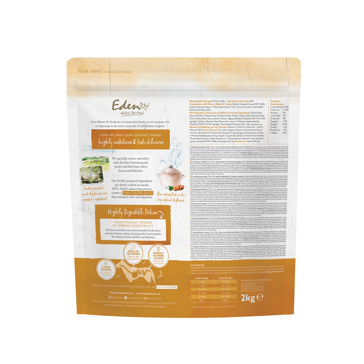 Eden Gourmet Range Goose & Turkey Dry Dog Food - 2kg