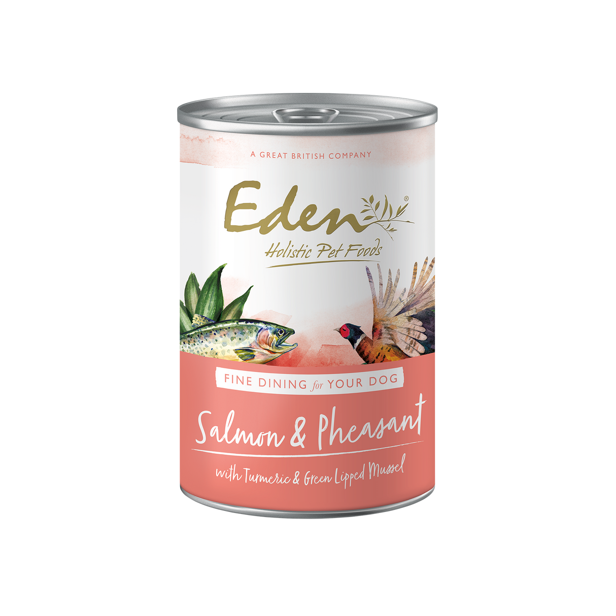 Eden Gourmet Salmon & Pheasant Wet Dog Food Cans - 6 x 400g