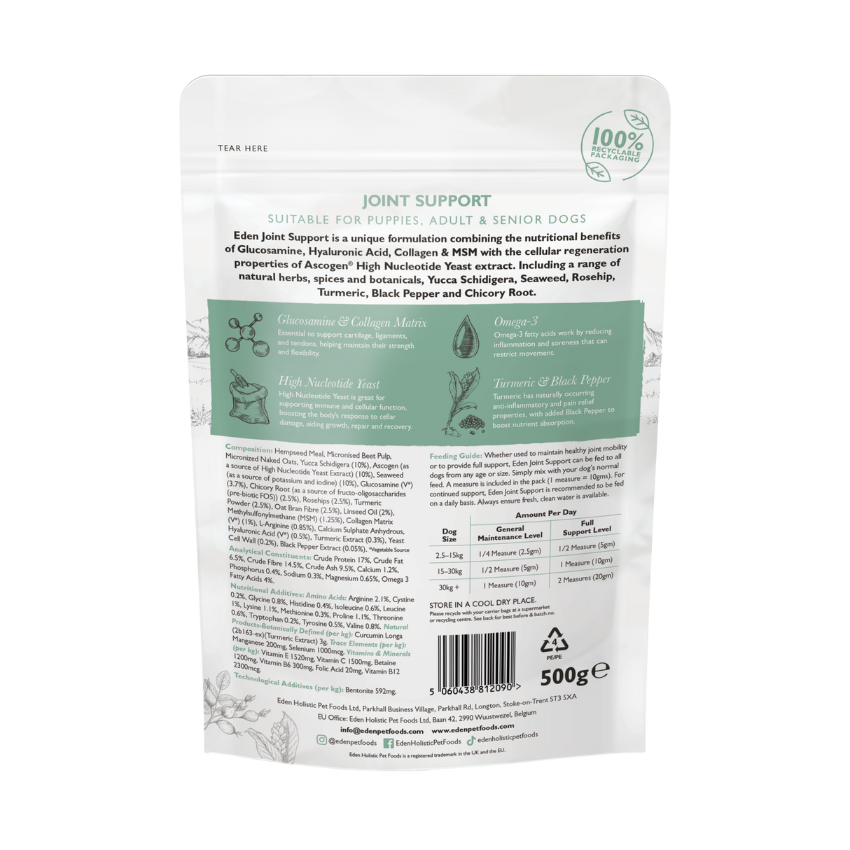 Eden Joint Support Dog Supplement - 250g