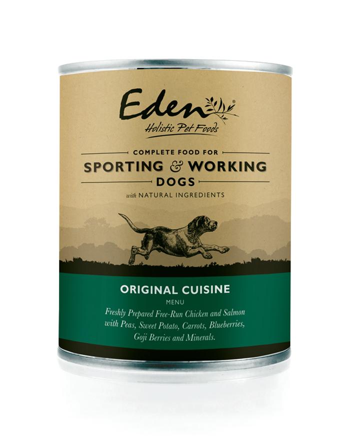 Eden Original Working and Sporting Wet Dog Food Cans - 6 x 400g