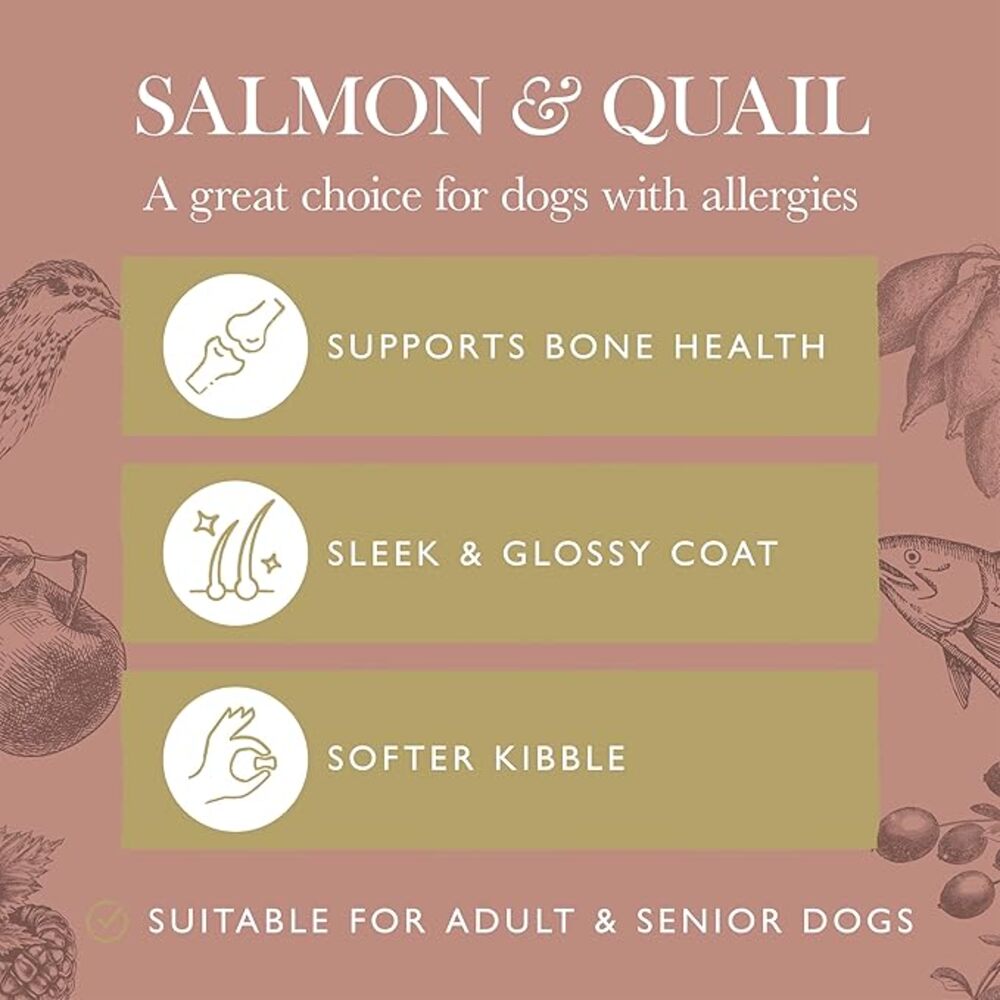 Eden Semi-moist Salmon & Quail Medium Dog Kibble - 2kg