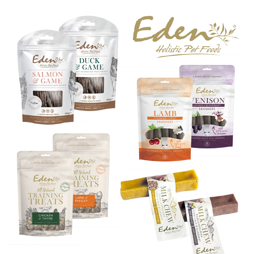 Eden Dog & Cat Treats – Training, Sausages & Natural Chews