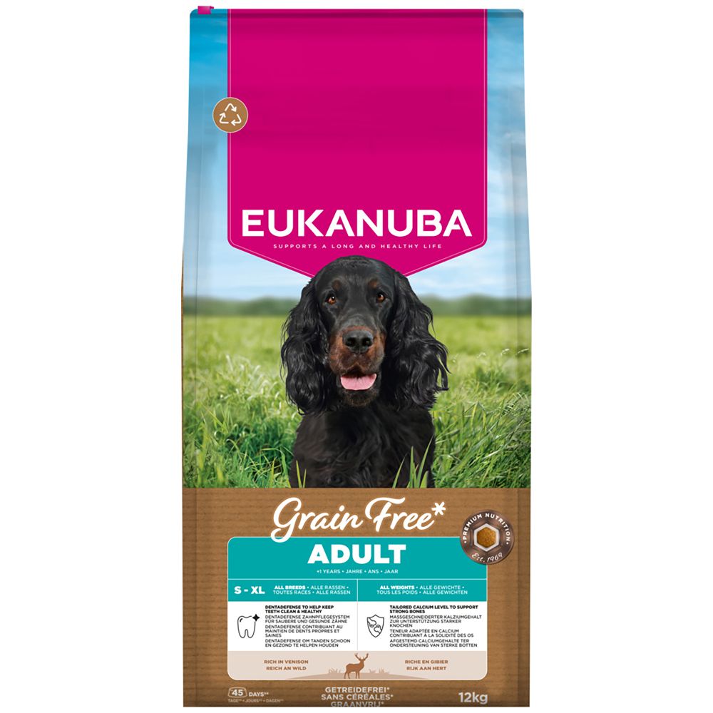 Eukanuba Grain Free Adult Dog Venison Dry Food - 12kg