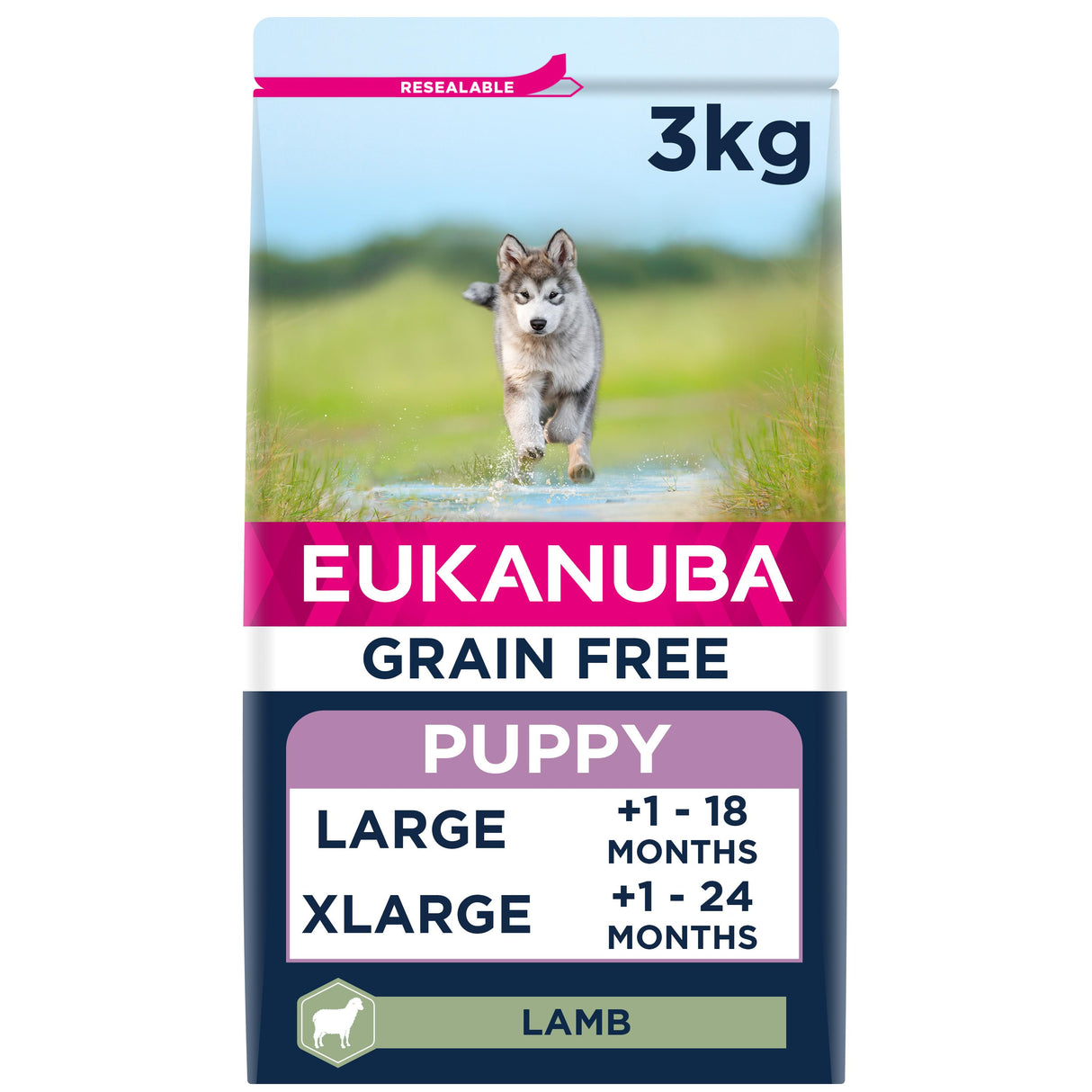 Eukanuba Grain Free Large Puppy Lamb Dry Food - 3kg