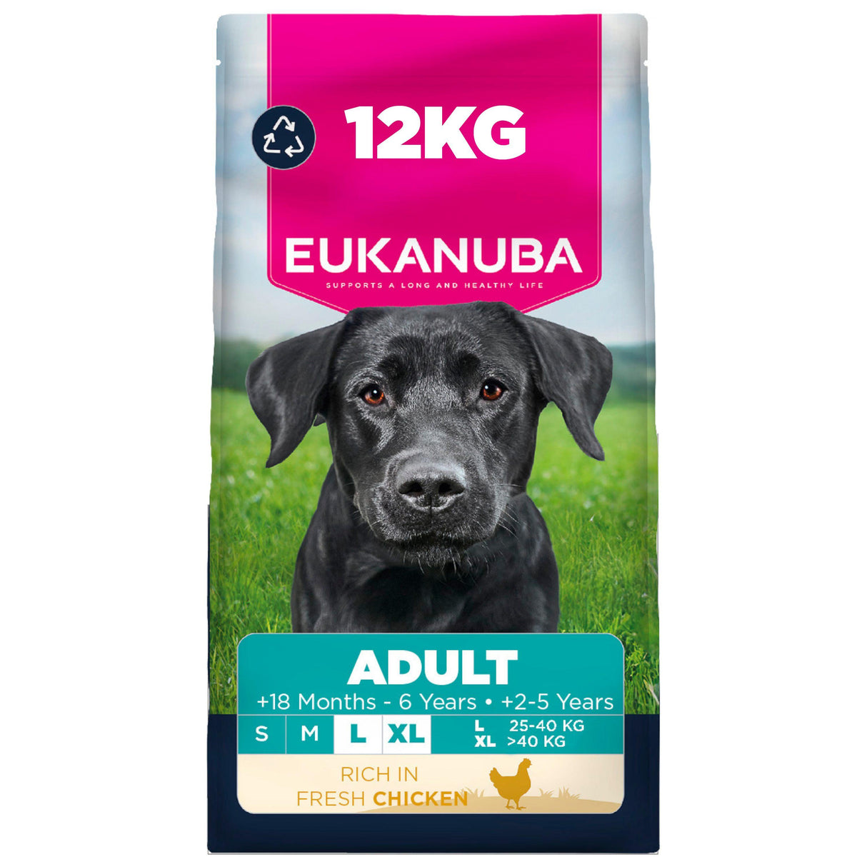 Eukanuba Large Breed Active Adult Chicken Dry Dog Food- 12kg