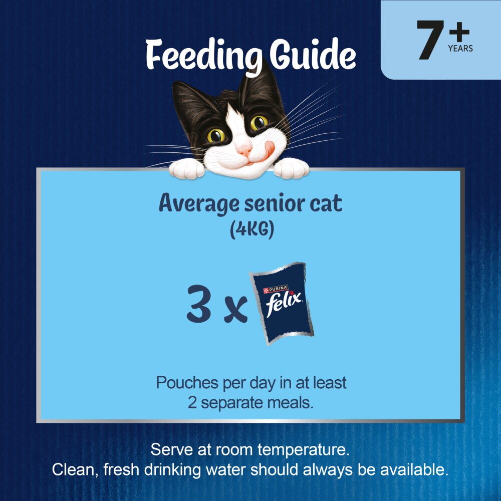 Felix As Good As it Looks Senior 7+ Mixed in Jelly Wet Cat Food - 120 x 85g