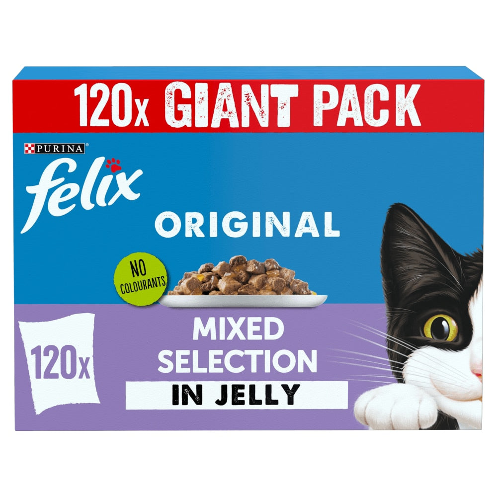 Felix Original Mixed Selection in Jelly Wet Cat Food - 120 x 85g