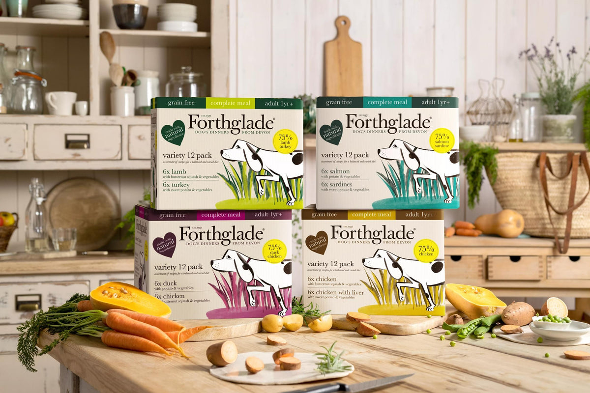 Forthglade Complete Adult Variety Duos Chicken & Duck Grain Free Wet Dog Food - 12 x 395g