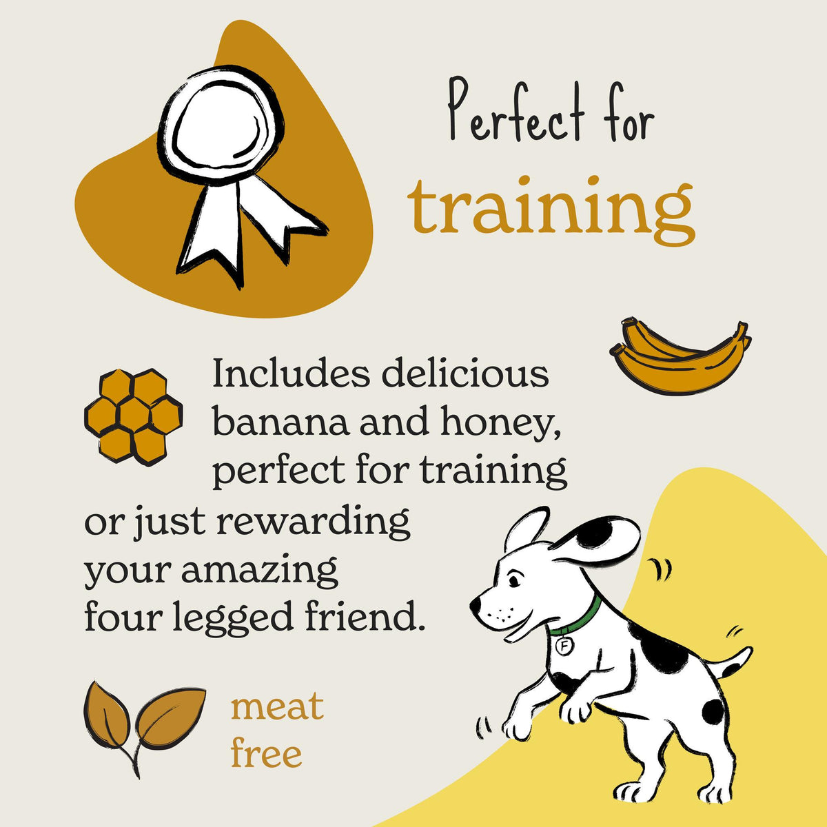 Forthglade Functional Natural Soft Bites Banana & Honey Dog Treats - 90g