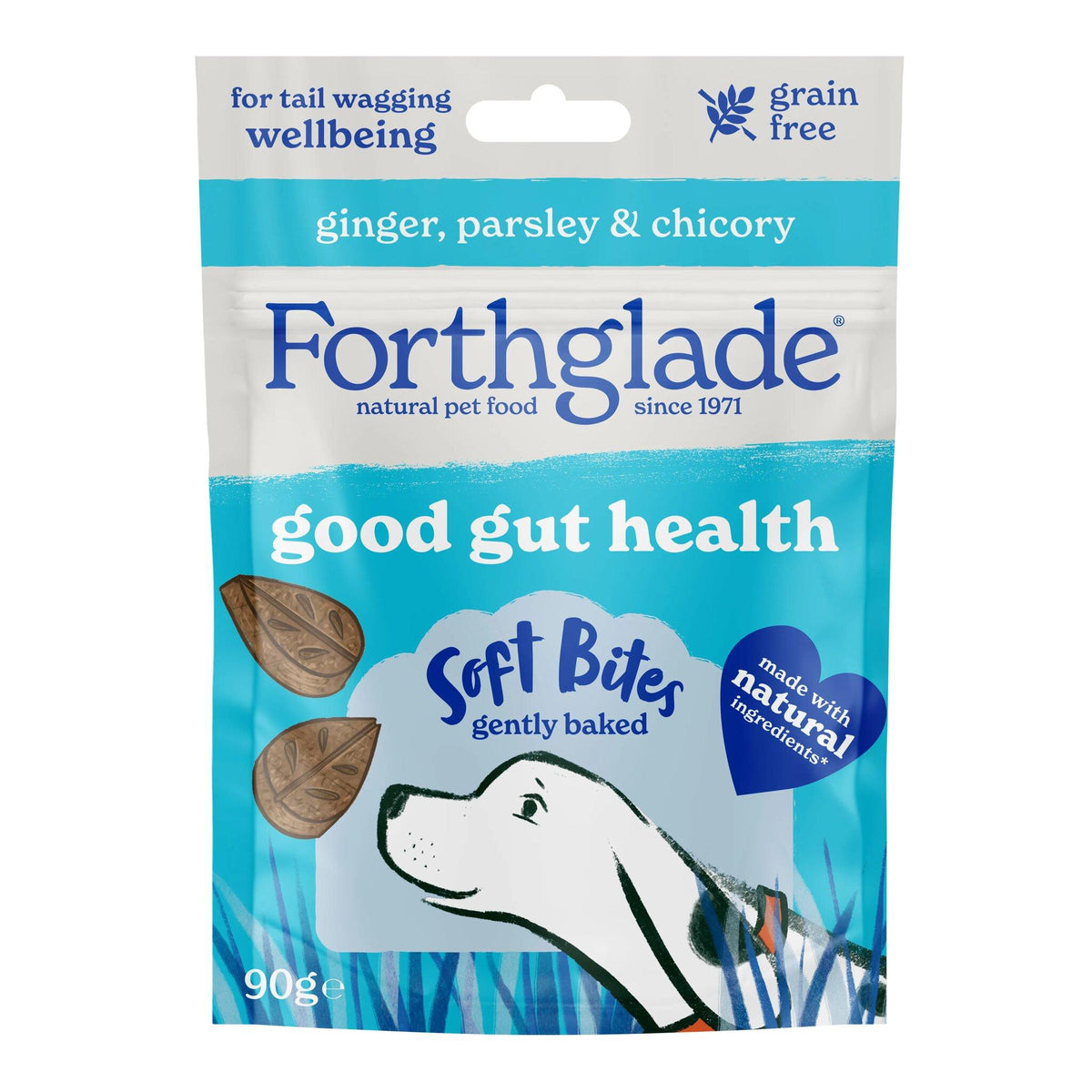 Forthglade Functional Natural Soft Bites Digestive Health Dog Treats - 90g