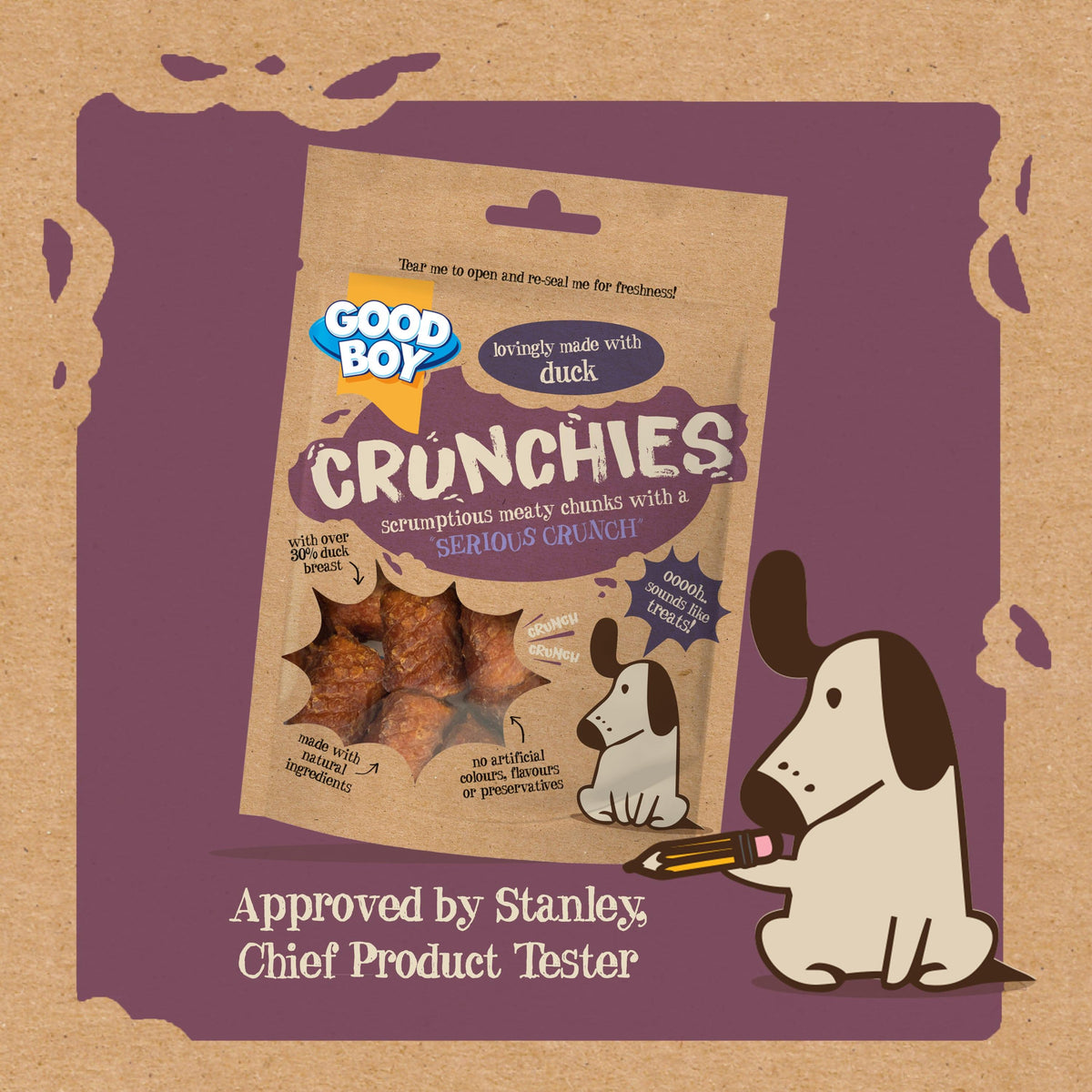 Good Boy Crunchies Duck Dog Treats - 60g