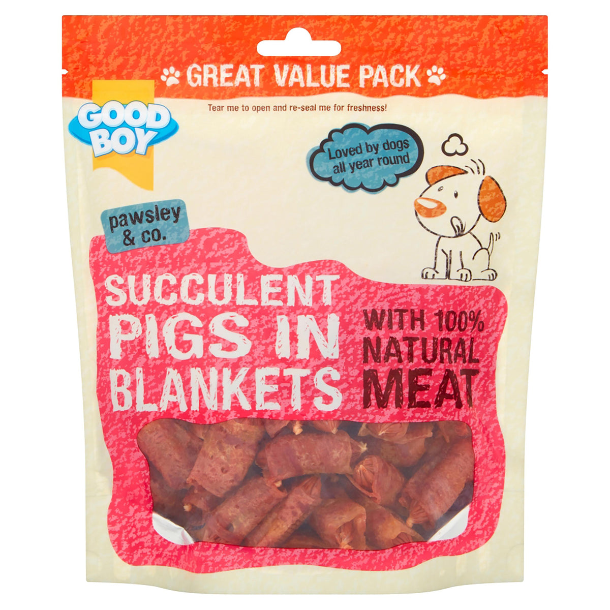 Good Boy Pigs in Blankets Dog Treats - 3 x 320g