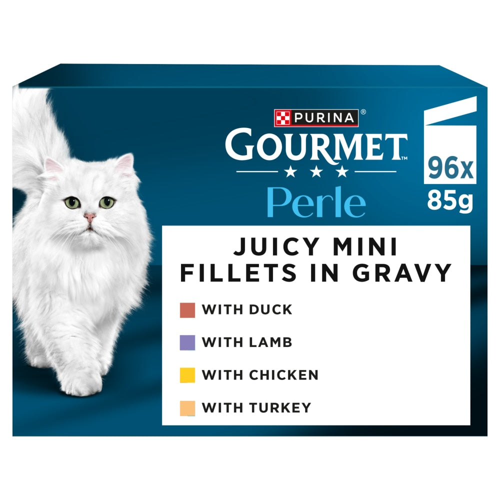 Gourmet Perle Cat Food Wet Pouches 96x85g | Gravy & Jelly