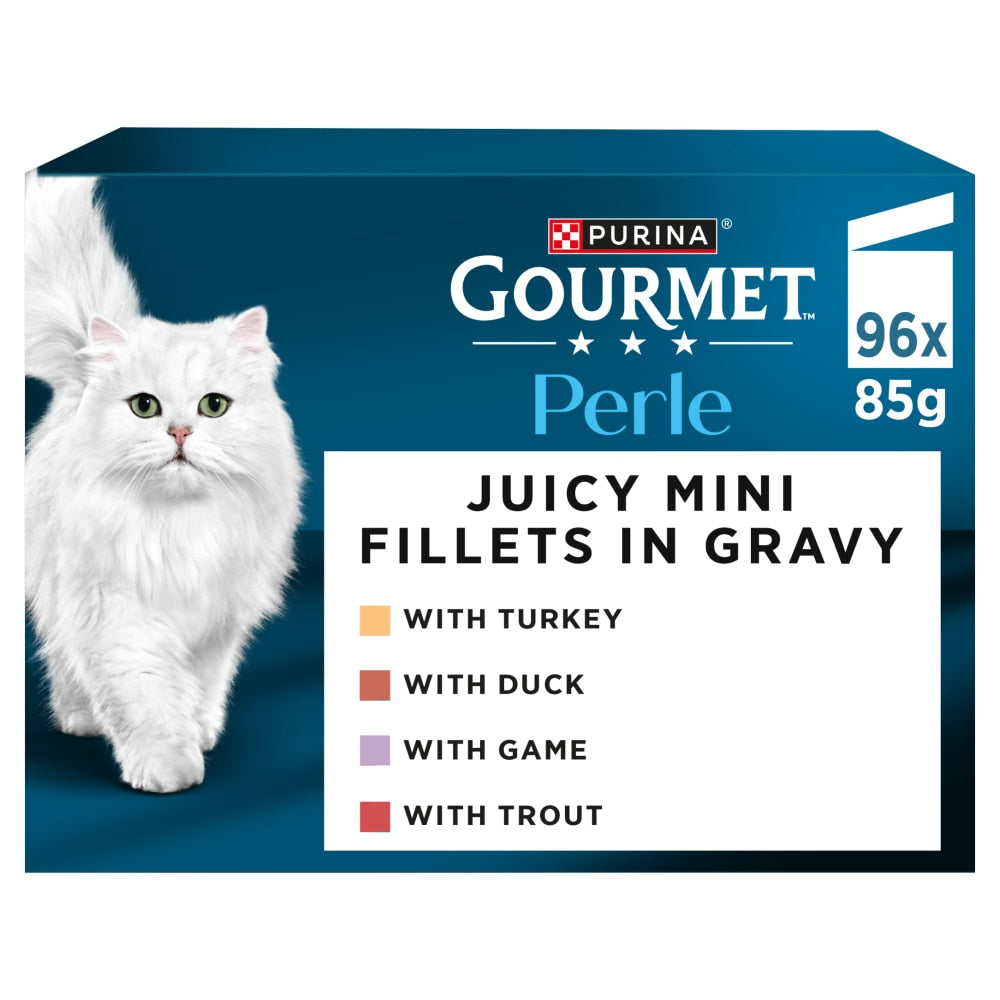 Gourmet Perle Country Medley In Jelly Wet Cat Food Pouches - 96 x 85g