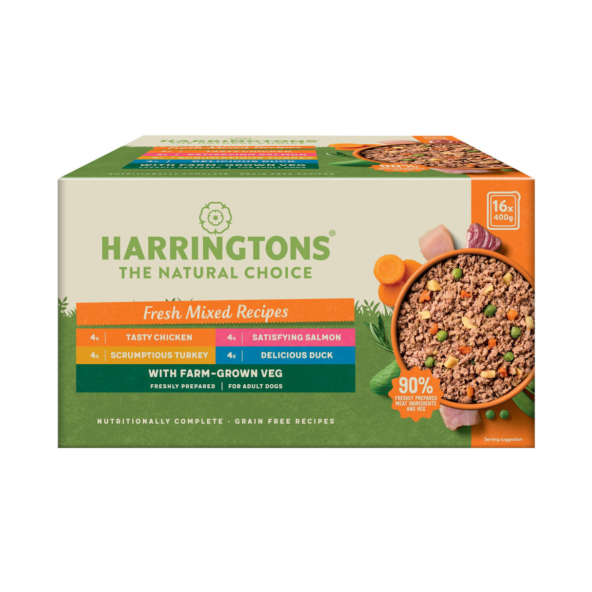 Harringtons Grain Free Adult Mixed Flavour Wet Dog Food Bumper Pack - 16x400g