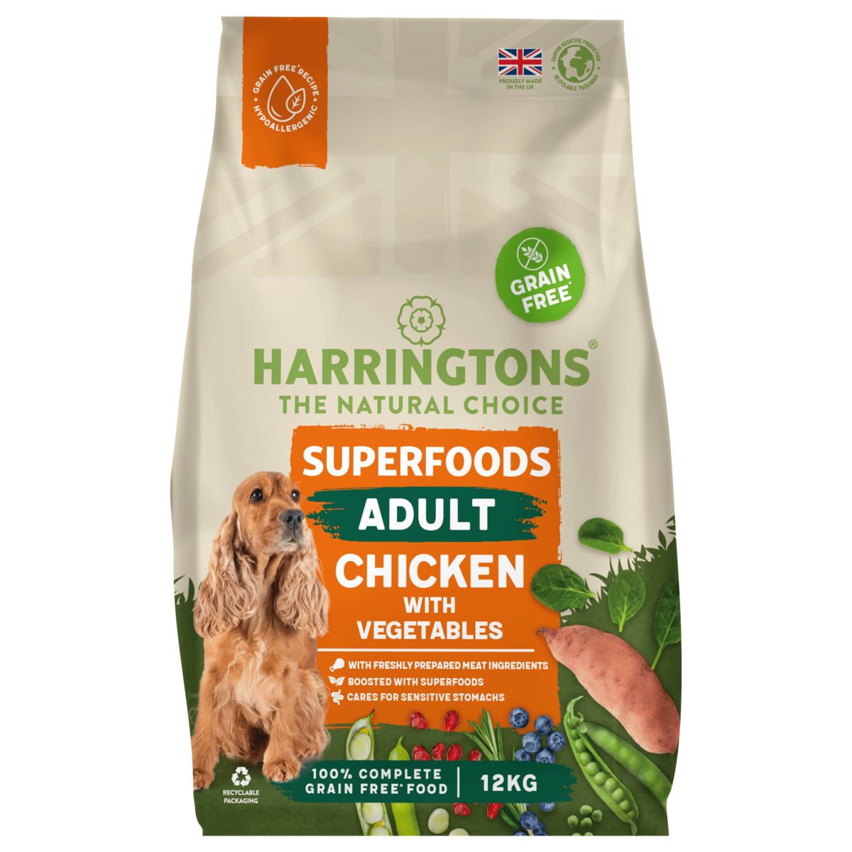 Harrington's Grain Free Superfoods Chicken Dry Dog Food - 12kg