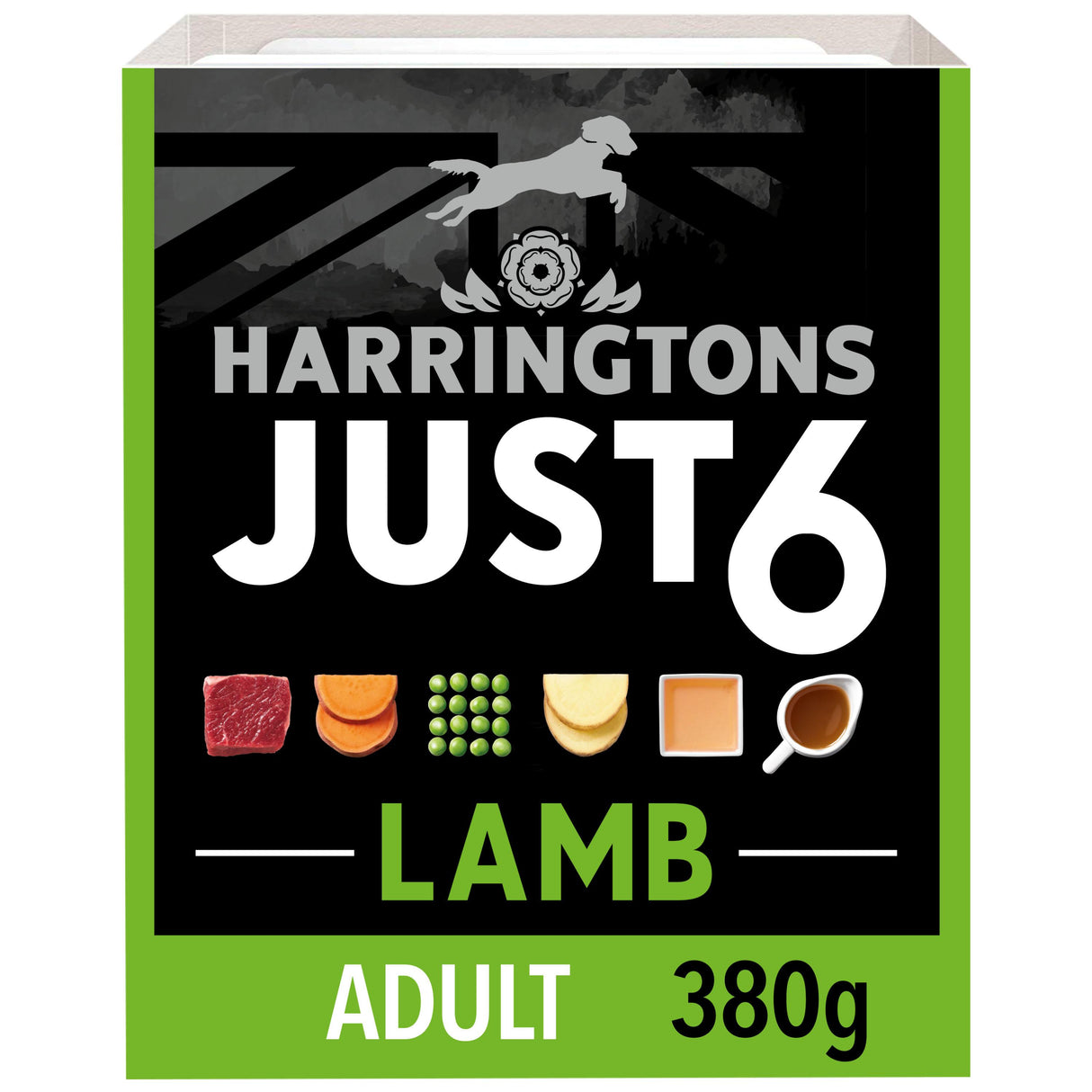 Harringtons Grain Free Just 6 Wet Lamb Dog Food - 8x380g