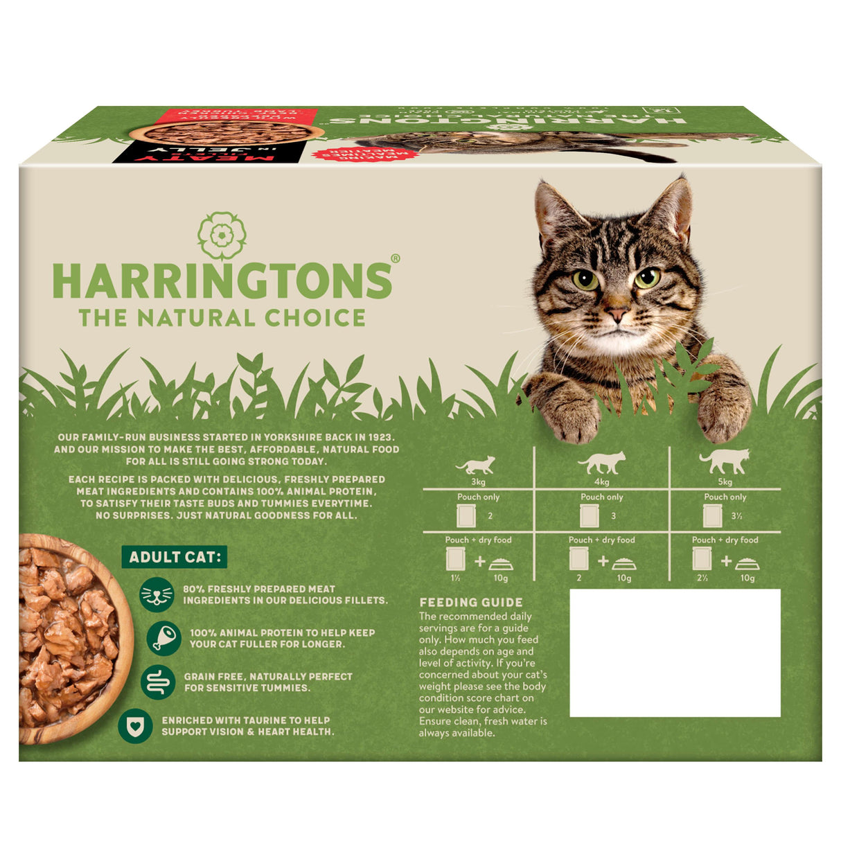 Harringtons Grain Free Meat in Jelly Wet Cat Food Pouches - 12 x 85g