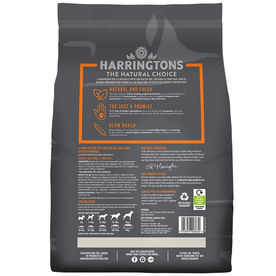 Harringtons Just 6 Chicken & Sweet Potato Dry Dog Food - 12kg