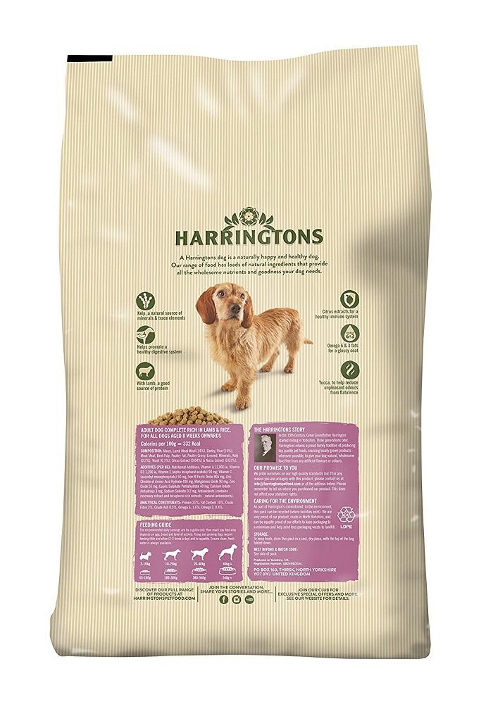 Harringtons Lamb & Rice Dry Dog Food - 15kg