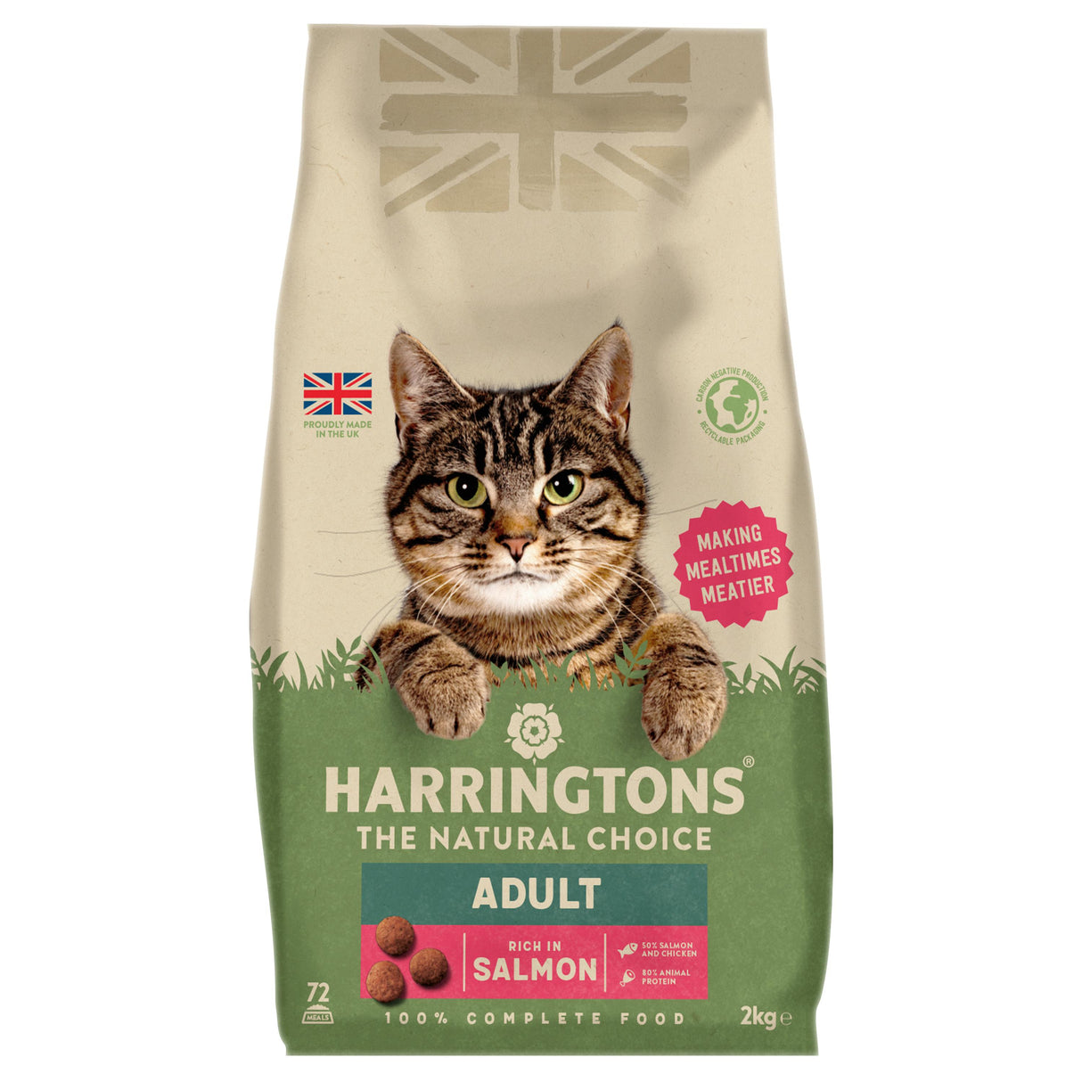 Harringtons Salmon Dry Cat Food - 2kg