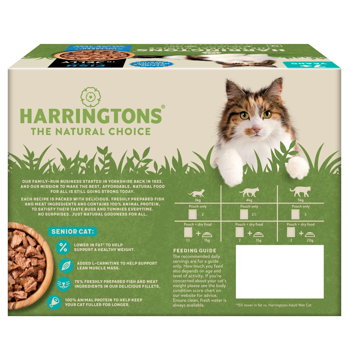 Harringtons Wet Cat Food Senior Fish in Jelly - 12 x 85g