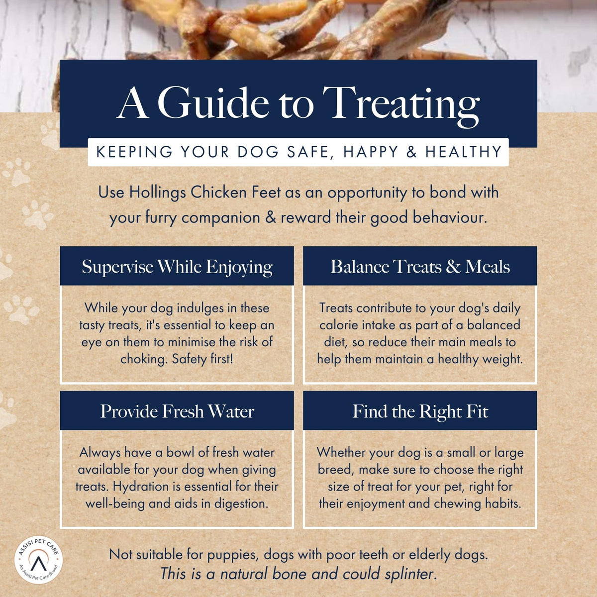 Hollings Chicken Feet Dog Treats - 2kg