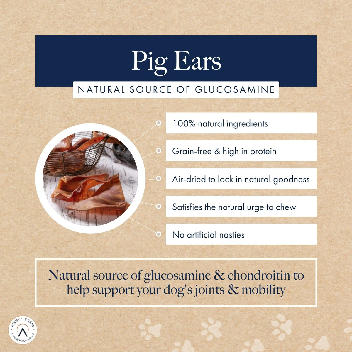 Hollings Pigs Ears Natural Dog Chews - 20 Pack