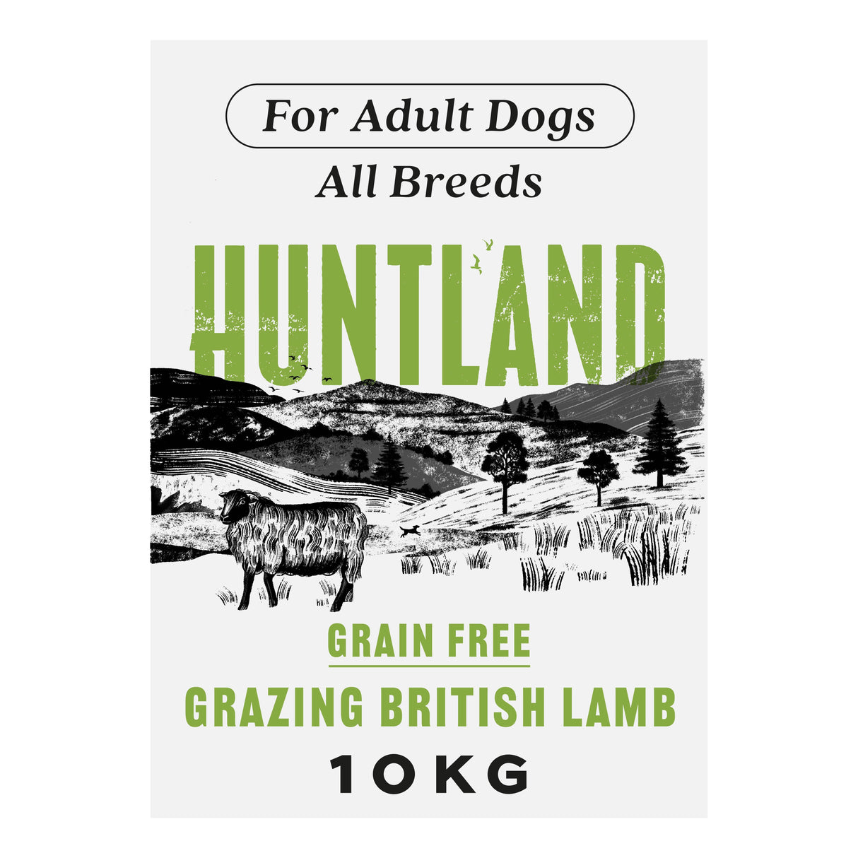 Huntland Adult Grazing British Lamb Grain Free Dog Food - 10kg