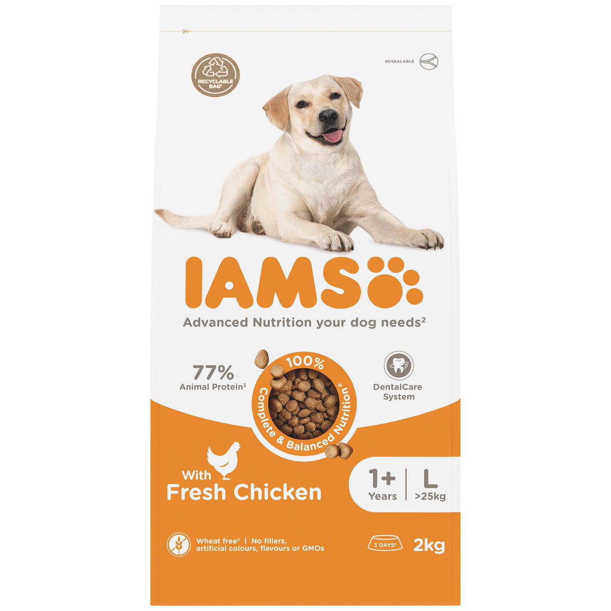 Iams for Vitality Adult Large Chicken Dry Dog Food - 2kg